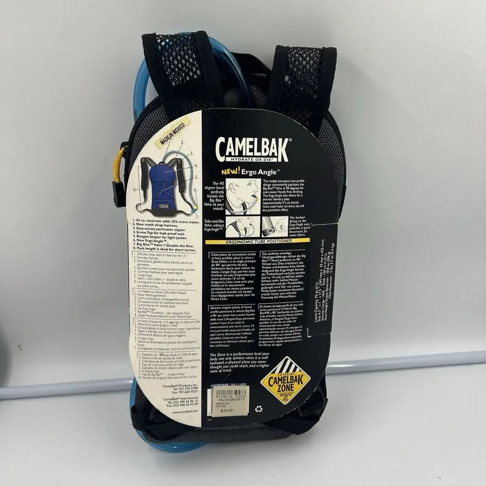Camelbak Hydrobak Hydration Backpack 1.5L 50 OZ Charcoal Black Navy Blue NEW!!!